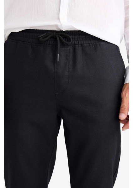 Yazlık Tensel Kumaş Jogger Pantolon Basic Düz Cepli Dar Paça B4091AX25SP