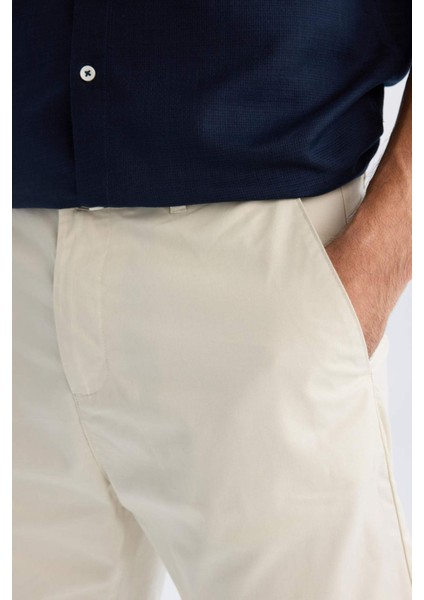 %100 Pamuk Regular Fit Gabardin Bermuda Şort C7684AX25SP