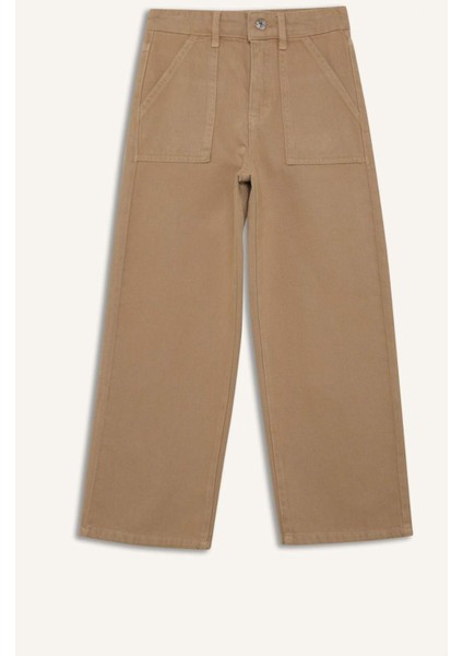 Kız Çocuk Wide Leg Geniş Paça Pamuklu Pantolon D9134A825SM