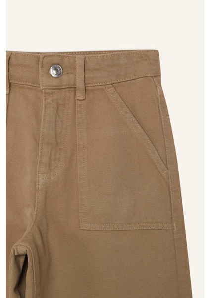 Kız Çocuk Wide Leg Geniş Paça Pamuklu Pantolon D9134A825SM