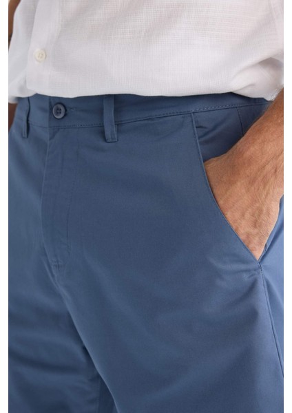 %100 Pamuk Regular Fit Gabardin Bermuda Şort C7684AX25SP