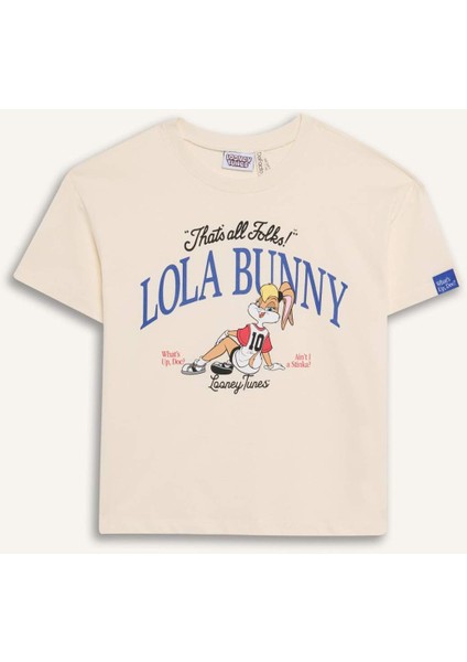Kız Çocuk Looney Tunes Relax Fit Bisiklet Yaka Kısa Kollu Tişört D8825A825SP