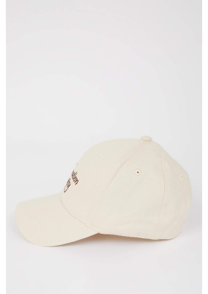 Kadın Etiket Baskılı Dokuma Beyzbol Basketbol Şapkası D9479AX25SM