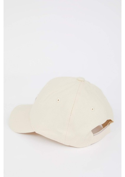 Kadın Etiket Baskılı Dokuma Beyzbol Basketbol Şapkası D9479AX25SM