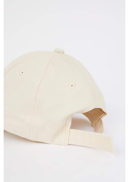 Kadın Etiket Baskılı Dokuma Beyzbol Basketbol Şapkası D9479AX25SM