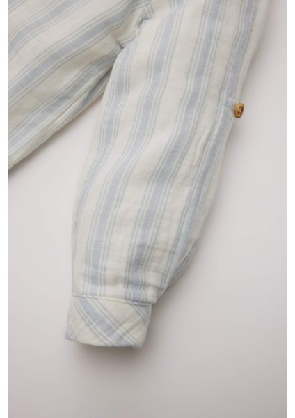 Erkek Bebek Çizgili Uzun Kollu Gömlek D9364A525SP