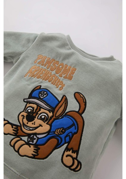 Erkek Bebek Paw Patrol Pijama Takımı Uzun Kollu Velur Üst Beli Lastikli Alt D8656A524WN