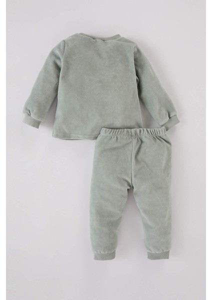 Erkek Bebek Paw Patrol Pijama Takımı Uzun Kollu Velur Üst Beli Lastikli Alt D8656A524WN