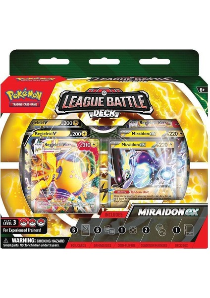 Pokemon Kart League Battle Deck N23 Miraidon Ex ve Regieleki Vmax 60 Kart Zarlar Kutu Online Kod fiyatları