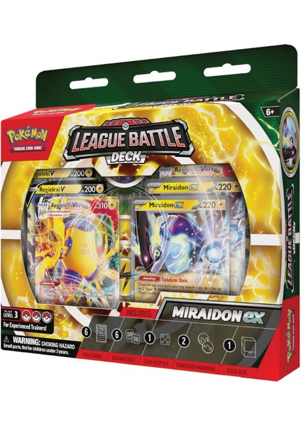 Pokemon Kart League Battle Deck N23 Miraidon Ex ve Regieleki Vmax 60 Kart Zarlar Kutu Online Kod fırsatları