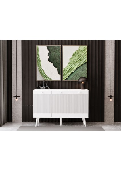 Melura Konsol 120 cm %100 Mdf Lake Ahşap Ayaklı