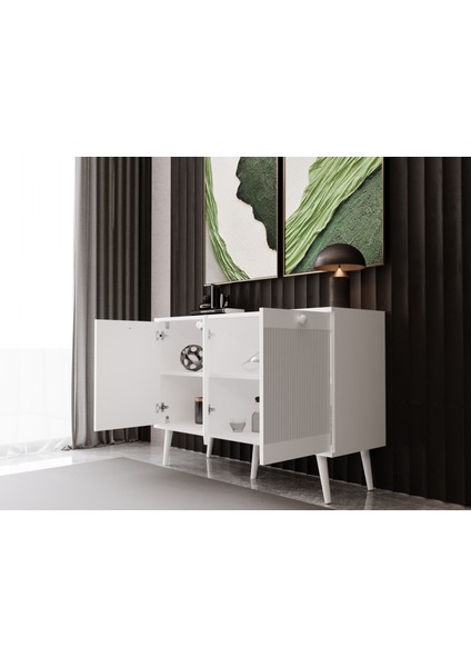 Melura Konsol 120 cm %100 Mdf Lake Ahşap Ayaklı modelleri