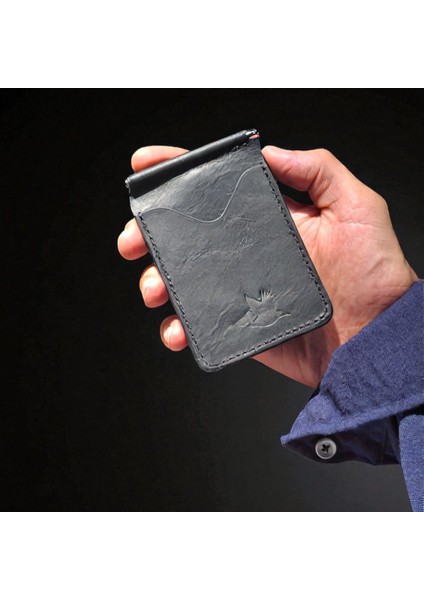 Erkek Cüzdan Hakiki Deri Para Klipsli Kartlık Vintage Ince Tasarım