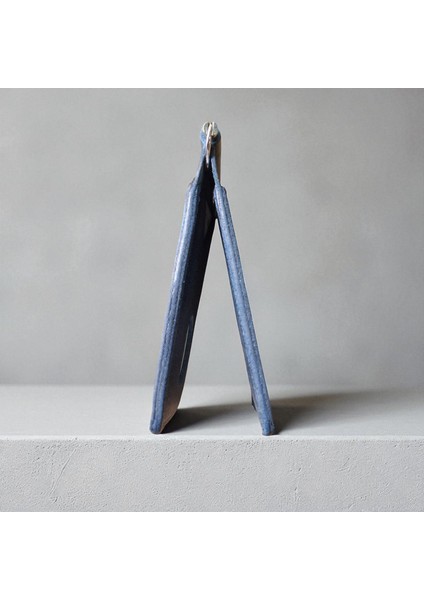 Lacivert Erkek Cüzdan Hakiki Deri Para Klipsli Kartlık Vintage Ince Tasarım