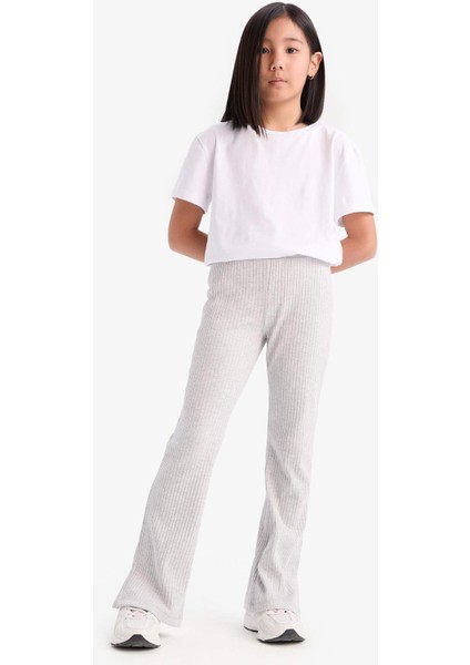 Kız Çocuk Fitilli Kaşkorse İspanyol Paça Tayt D9687A825SM