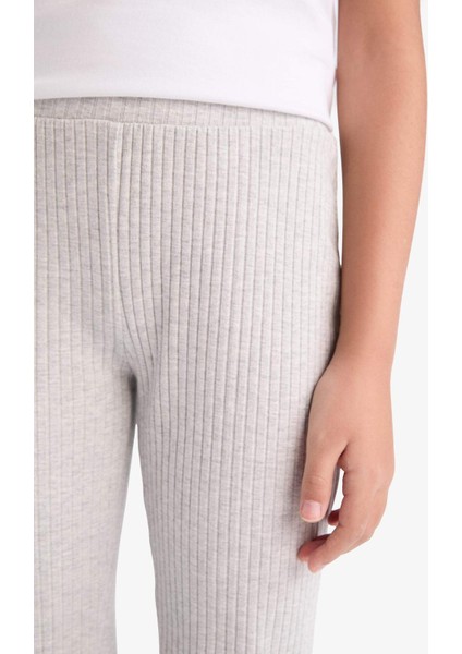 Kız Çocuk Fitilli Kaşkorse İspanyol Paça Tayt D9687A825SM