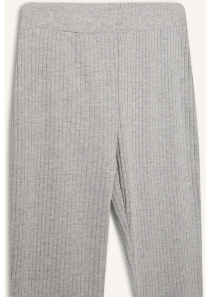 Kız Çocuk Fitilli Kaşkorse İspanyol Paça Tayt D9687A825SM