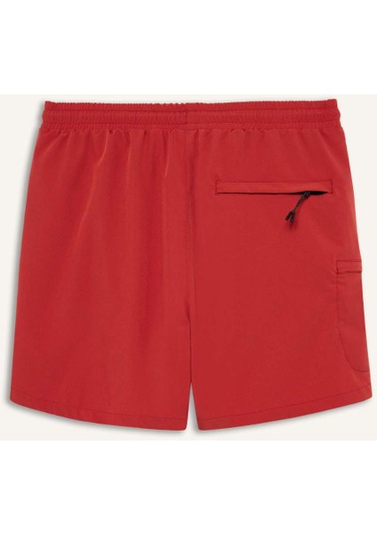 Fit Baskılı Esnek Dokulu Kısa Boy Sporcu Deniz Şortu C5138AX25HS