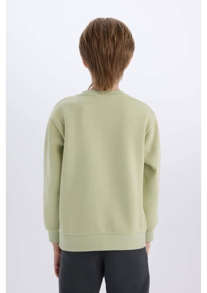 Erkek Çocuk Minecraft Bisiklet Yaka Sweatshirt D6747A824WN