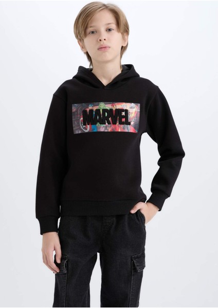 Erkek Çocuk Marvel Avengers Kapüşonlu Sweatshirt D6736A824WN