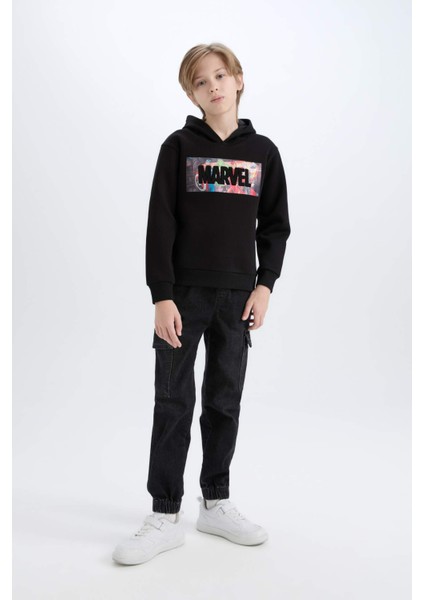 Erkek Çocuk Marvel Avengers Kapüşonlu Sweatshirt D6736A824WN