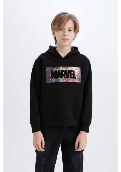 Erkek Çocuk Marvel Avengers Kapüşonlu Sweatshirt D6736A824WN