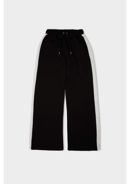 Coool Wide Leg Geniş Bol Paça Eşofman Altı Geniş Paça Beli Lastikli Bağcıklı Şeritli D4764AX24AU