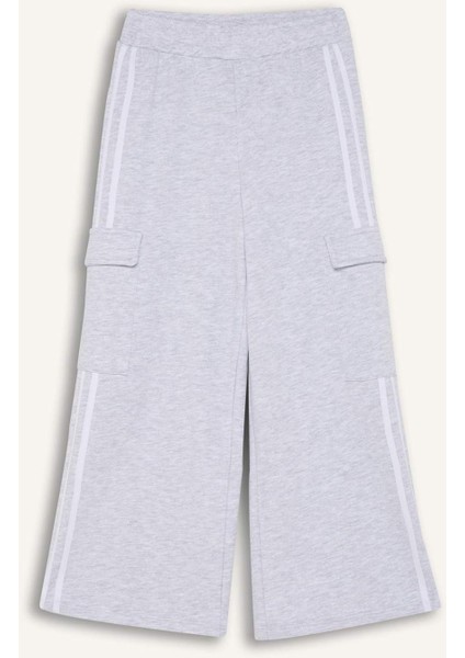 Kız Çocuk Wide Leg Beli Lastikli Geniş Bol Paça Eşofman Altı D9251A825SP
