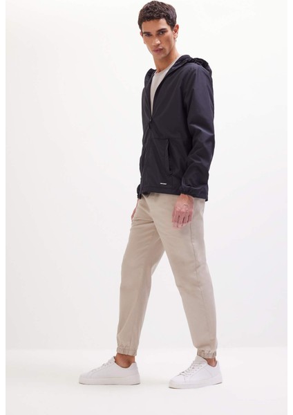 %100 Pamuk Jogger Slim Fit Dar Kesim Beli Bağcıklı Gabardin Pantolon D8607AX25SP