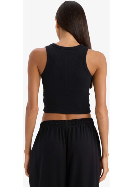 Fitted Halter Yaka Fitilli Kaşkorse Atlet U0357AZ25SM