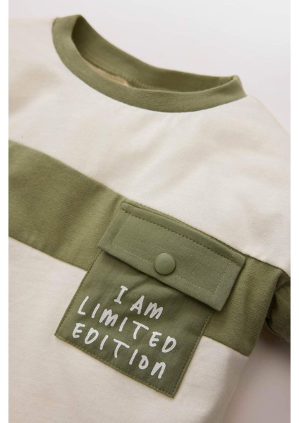 Erkek Bebek 2'li Takım Renk Bloklu Sweatshirt Eşofman Altı B9266A525SP