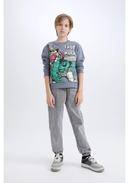 Erkek Çocuk Marvel Comics Bisiklet Yaka Sweatshirt D6738A824WN