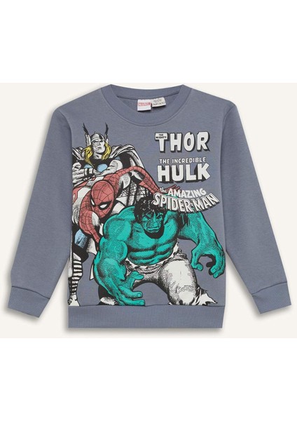 Erkek Çocuk Marvel Comics Bisiklet Yaka Sweatshirt D6738A824WN