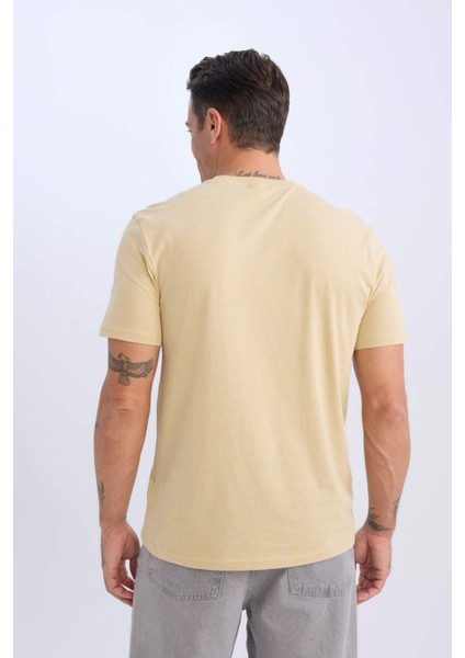 %100 Pamuk New Regular Fit Bisiklet Yaka Basic Düz Kısa Kollu Tişört V7699AZ25SP