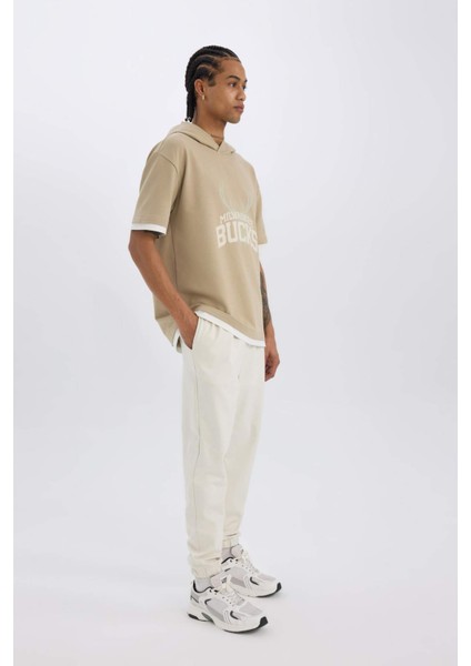 Fit Sporcu Jogger Eşofman Altı Standart Fit Basic Düz Cepli Beli Paçası Lastikli