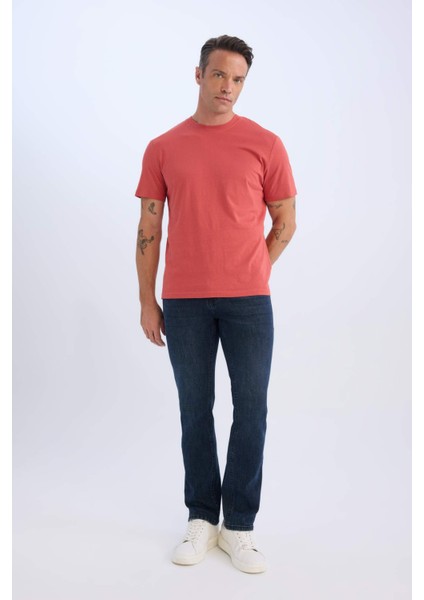 %100 Pamuk New Regular Fit Bisiklet Yaka Basic Düz Kısa Kollu Tişört V7699AZ25SP