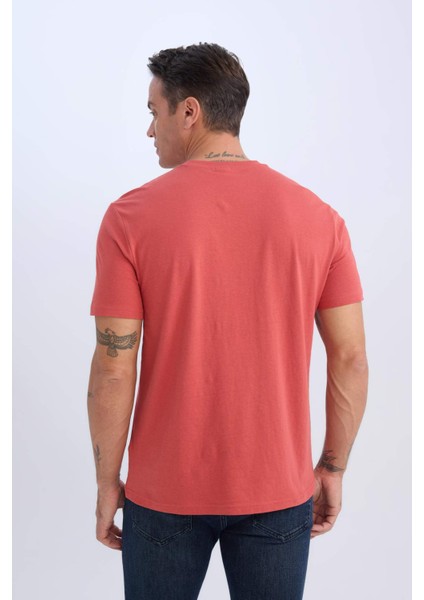 %100 Pamuk New Regular Fit Bisiklet Yaka Basic Düz Kısa Kollu Tişört V7699AZ25SP