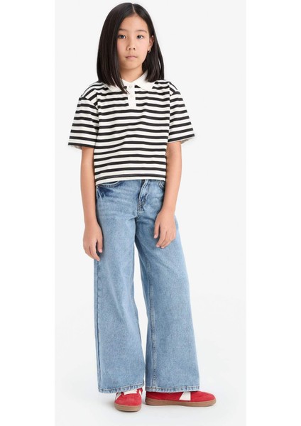 Kız Çocuk Wide Leg Geniş Paça Jean Pantolon D7093A825SM