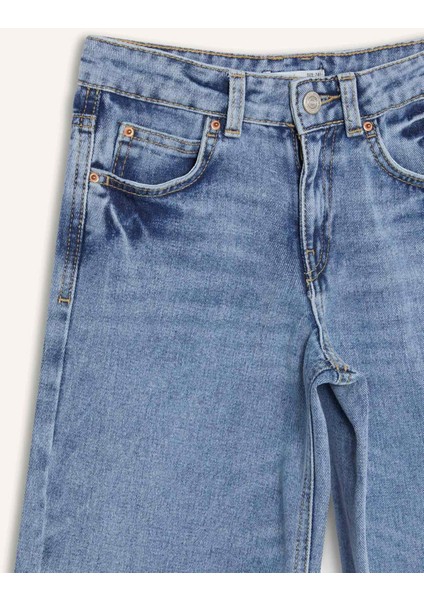 Kız Çocuk Wide Leg Geniş Paça Jean Pantolon D7093A825SM