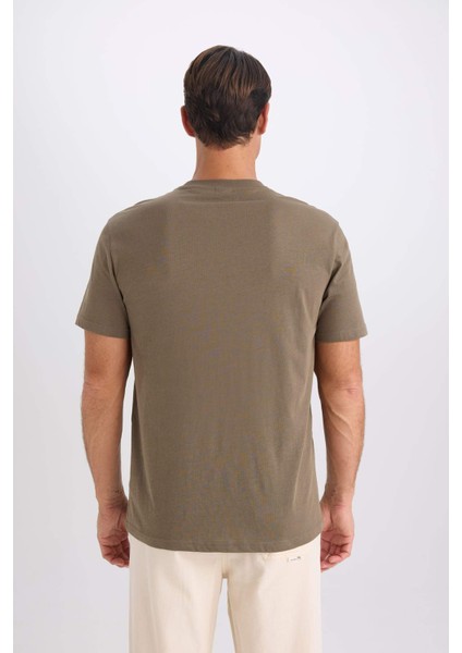 %100 Pamuk New Regular Fit Bisiklet Yaka Basic Düz Kısa Kollu Tişört V7699AZ25SP