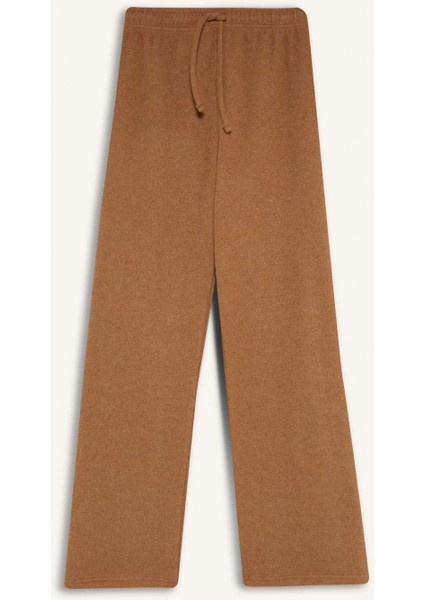 Wide Leg Kışlık Pantolon Beli Lastikli Bağcıklı Geniş Bol Paça D9815AX24WN