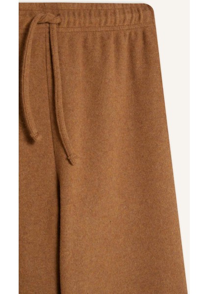 Wide Leg Kışlık Pantolon Beli Lastikli Bağcıklı Geniş Bol Paça D9815AX24WN