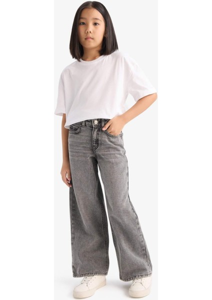 Kız Çocuk Wide Leg Geniş Paça Jean Pantolon D7111A825SP