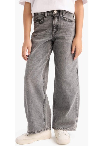 Kız Çocuk Wide Leg Geniş Paça Jean Pantolon D7111A825SP