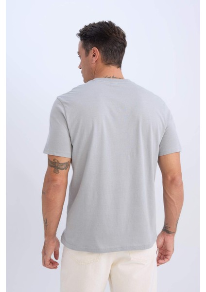 %100 Pamuk New Regular Fit Bisiklet Yaka Basic Düz Kısa Kollu Tişört V7699AZ25SP