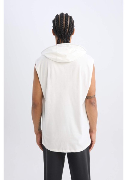 Fit Slim Fit Dar Kesim Baskılı Kapüşonlu Sporcu Atlet A1819AX24AU