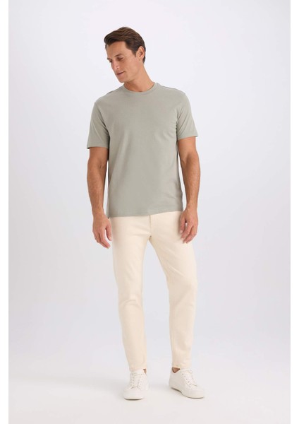 %100 Pamuk New Regular Fit Bisiklet Yaka Basic Düz Kısa Kollu Tişört V7699AZ25SP