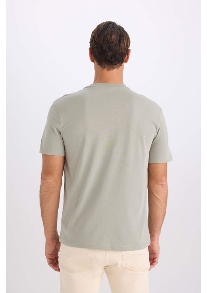 %100 Pamuk New Regular Fit Bisiklet Yaka Basic Düz Kısa Kollu Tişört V7699AZ25SP