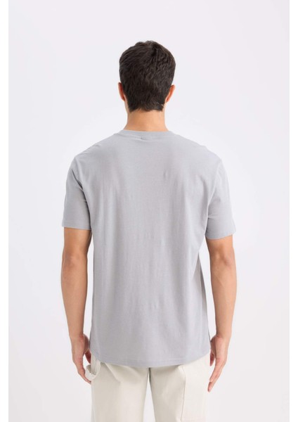 %100 Pamuk New Regular Fit Bisiklet Yaka Basic Düz Kısa Kollu Tişört V7699AZ25SP