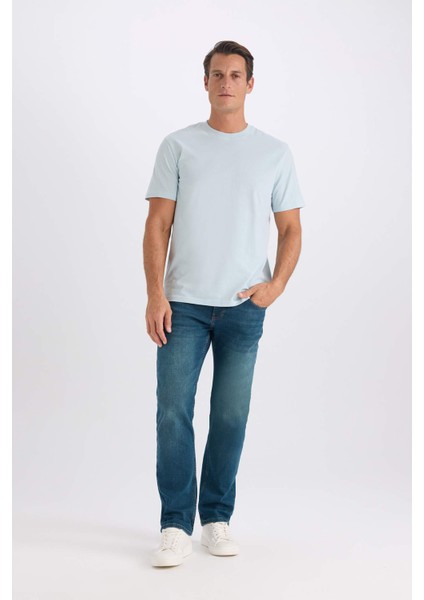 %100 Pamuk New Regular Fit Bisiklet Yaka Basic Düz Kısa Kollu Tişört V7699AZ25SP